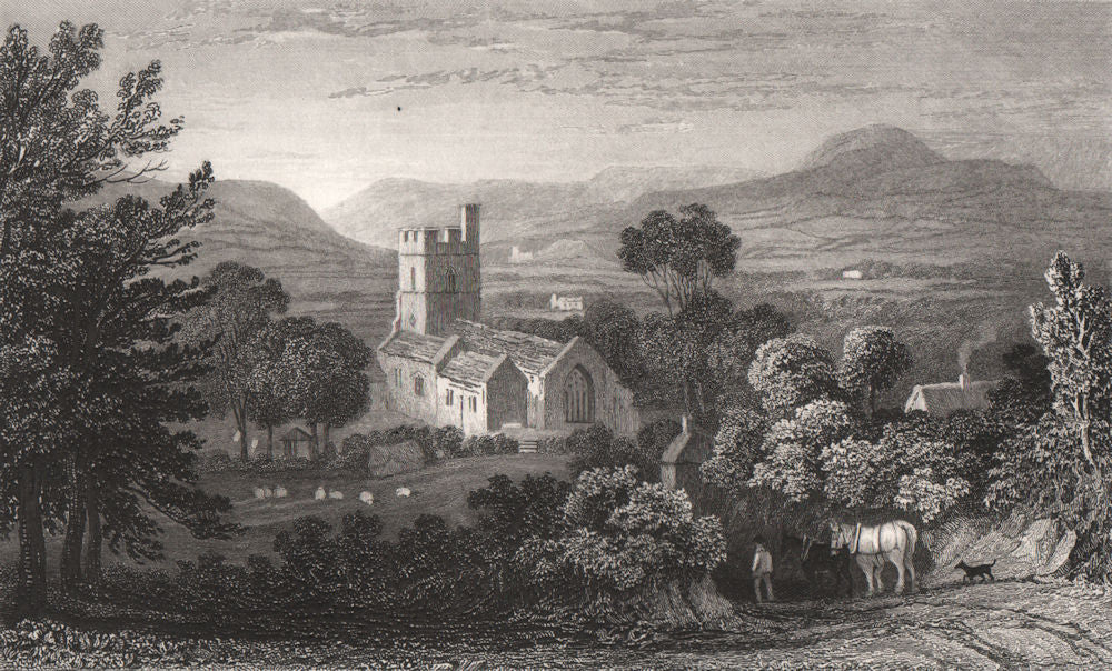 Old Radnor, Radnorshire, Wales, by Henry Gastineau 1835 antique print